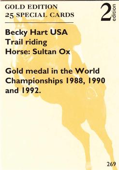 1995 Collect-A-Card Equestrian #269 Becky Hart / Sultan Ox Back